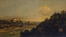 View of Pirna from the Right Bank of the Elba above the Town, 1753. Creator: Bernardo Bellotto