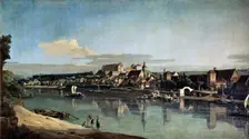 View of Pirna from the right bank of the Elbe c1753. Artist: Bernardo Bellotto