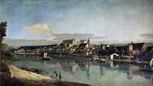 View of Pirna from the right bank of the Elbe c1753. Artist: Bernardo Bellotto