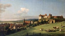 View of Pirna from the Sonnenstein Castle 1750s. Creator: Bellotto, Bernardo (1720-1780)