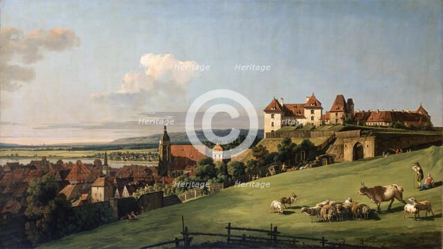 View of Pirna from the Sonnenstein Castle', 1750s.  Creator: Bellotto, Bernardo (1720-1780).