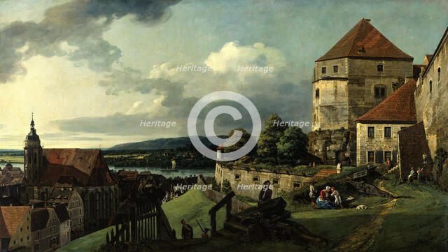 View of Pirna from the Sonnenstein Fortress, 1754-1755.