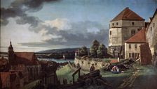 View of Pirna from the Sonnenstein Fortress c1752-c1755. Artist: Bernardo Bellotto