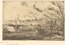 View of Pontoise (Vue de Pontoise), 1885. Creator: Camille Pissarro