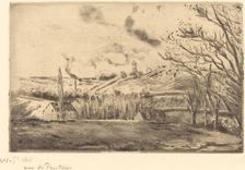 View of Pontoise (Vue de Pontoise), 1885. Creator: Camille Pissarro