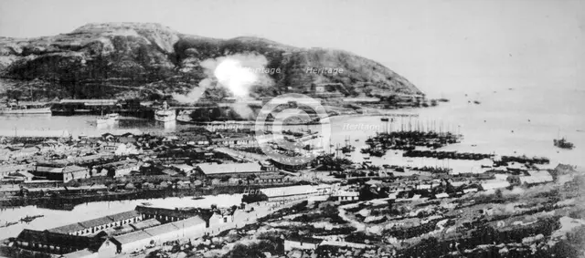 View of Port Arthur, Manchuria, 1904.  Artist: Anon