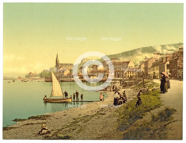 View of Port Bannatyne on the Isle of Bute, Scotland, c. 1900. 
