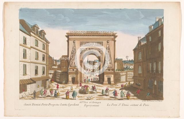 View of Porte Saint-Denis in Paris, 1745-1775. Creators: Francois Blondel, Anon.