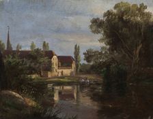 View of Plauen at the River Weisseritz, 1822. Creator: Johan Christian Dahl