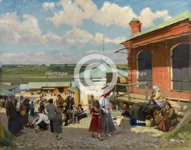 View of Plyos, 1918. Artist: Makovsky, Alexander Vladimirovich (1869-1924)