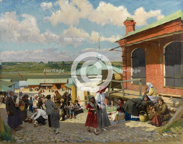 View of Plyos, 1918. Artist: Makovsky, Alexander Vladimirovich (1869-1924)