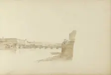 View of Prague with the Charles Bridge over the Moldau, 1820-1896. Creator: Kasparus Karsen