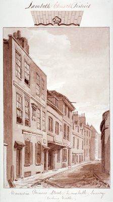 View of Prince's Street, looking north, Lambeth, London, 1828
