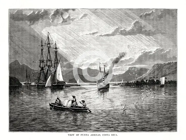 'View of Punta Arenas, Costa Rica', 1877. Artist: Unknown