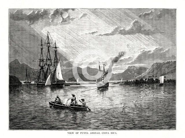 'View of Punta Arenas, Costa Rica', 1877. Artist: Unknown