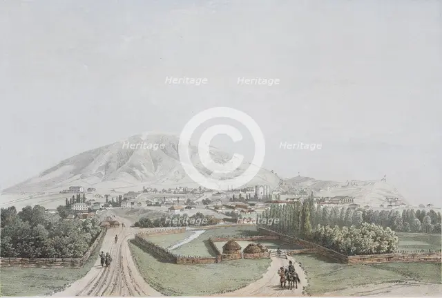 View of Pyatigorsk, Mid of the 19th century. Artist: Anonymous  