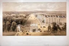 View of Queen's Gate, Hyde Park, Kensington, London, 1857. Artist: Day & Son