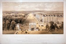 View of Queen's Gate, Hyde Park, Kensington, London, 1857. Artist: Day & Son