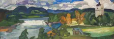 View of Ragunda, Jämtland, 1928. Creator: Helmer Osslund