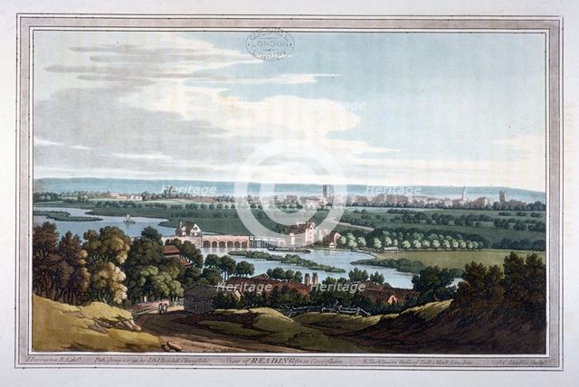 View of Reading from Caversham, Berkshire, 1793. Artist: Joseph Constantine Stadler