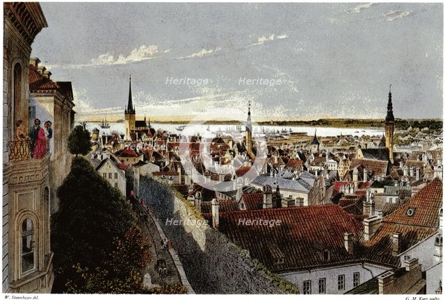 View of Reval, ca 1855. Artist: Stavenhagen, Wilhelm Siegfried (1814-1881)