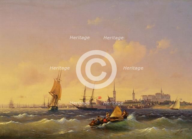 View of Reval, Estonia, 1845. Creator: Aivazovsky; Ivan Konstantinovich (1817-1900).
