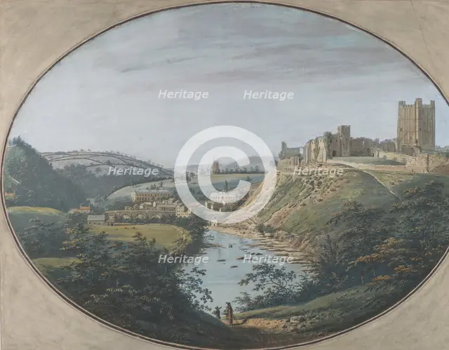 View of Richmond, Yorkshire, England, 1788. Creator: George Cuit.