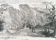 View of Richmond Park, a Fountain on the Left, c1820s. Creator: Andrew Geddes