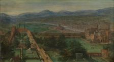 View of Rome (Belvedere Courtyard), 1589. Creator: Cleve, Hendrik van, III (ca 1525-1590)