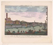 View of Rome from the Tiber, 1755-1779. Creator: Balthasar Friedrich Leizelt