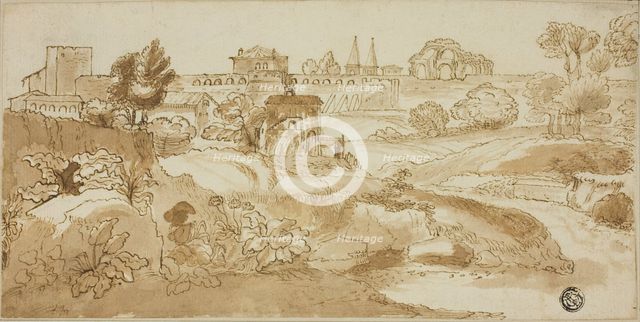 View of Rome, with via Appia, n.d. Creator: Unknown.
