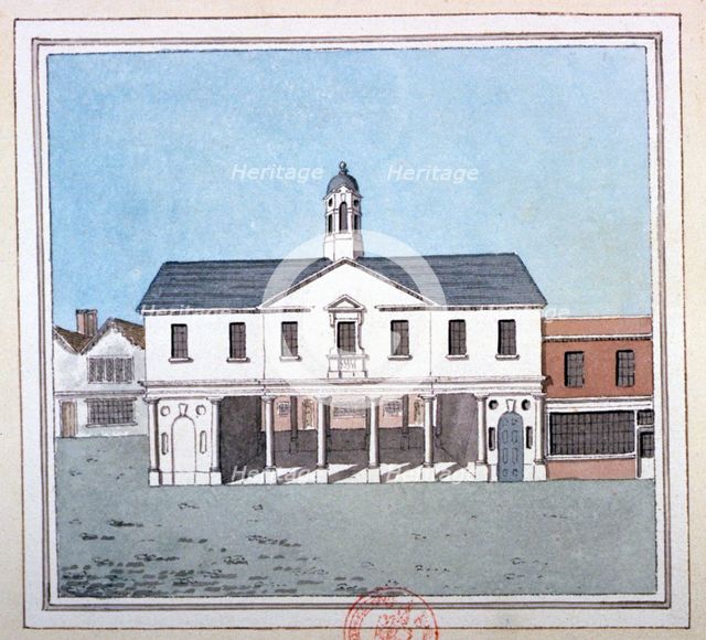 View of Romford Market House, Essex, c1800.                     Artist: Anon