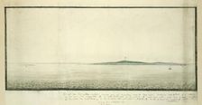 View of Robben Island from a distance of one hour south south-east from the shore, 1777. Creators: Robert Jacob Gordon, Johannes Schumacher