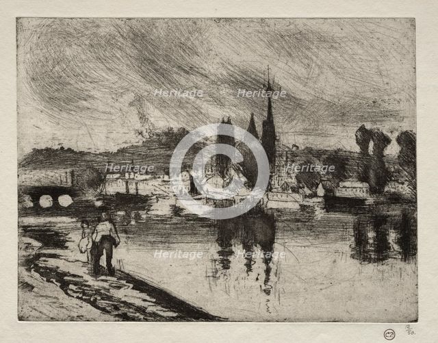 View of Rouen, 1884. Creator: Camille Pissarro (French, 1830-1903).