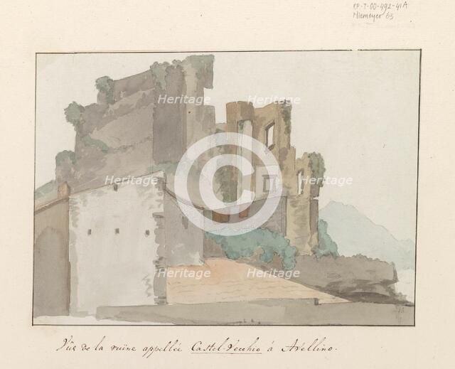 View of Ruin, so-called Castel Vecchio, in Avellino, 1778. Creator: Louis Ducros.