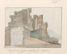View of Ruin, so-called Castel Vecchio, in Avellino, 1778. Creator: Louis Ducros