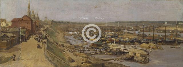 View of Rybinsk, 1886. Creator: Maximov, Vasili Maximovich (1844-1911).