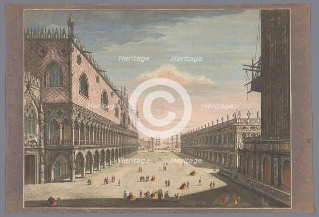 View of San Marco Square in Venice, 1745. Creator: Thomas Bowles.