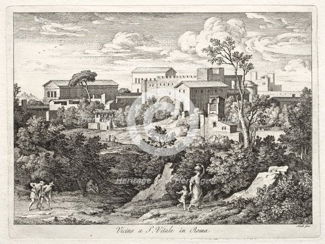 View of San Vitale, Rome, c. 1810. Creator: Joseph Anton Koch (Austrian, 1768-1839).