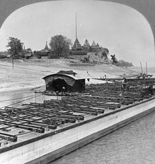 View of Sagaing from the Irrawaddy River, Burma, 1908. Artist: Stereo Travel Co