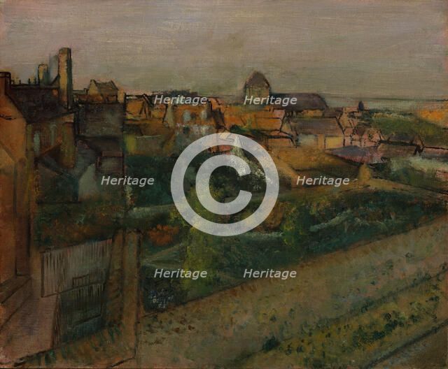 View of Saint-Valéry-sur-Somme, 1896-98. Creator: Edgar Degas.