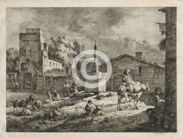 View of Saint-Andeol, 1774. Creator: Jean Jacques de Boissieu (French, 1736-1810).