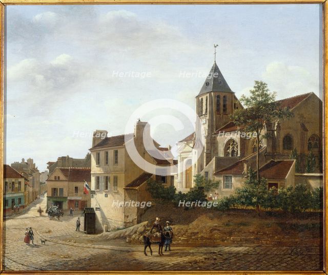 View of Saint-Germain-de-Charonne church, c1836. Creator: Etienne Bouhot.