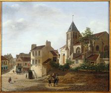 View of Saint-Germain-de-Charonne church, c1836. Creator: Etienne Bouhot