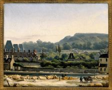 View of Saint-Louis Hospital and Buttes-Chaumont, c1830. Creator: Unknown