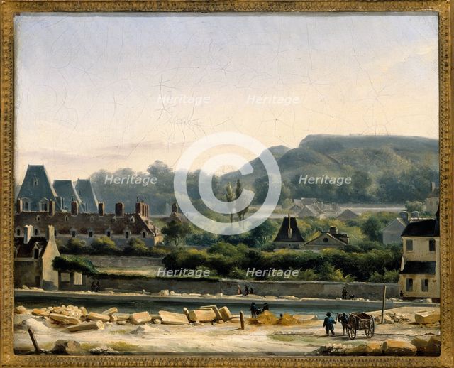 View of Saint-Louis Hospital and Buttes-Chaumont, c1830. Creator: Unknown.