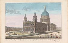 View of Saint Paul's Cathedral in London seen from the northwest side, 1722-after 1758. Creator: Nicolas Jean Baptiste Poilly