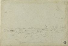 View of Saint Peter's from the Palace of the Caesars, with Circus Maximus Below, n.d. Creator: Richard Wilson
