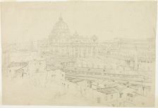 View of Saint Peter's in Rome, n.d. Creator: Jean-Auguste-Dominique Ingres