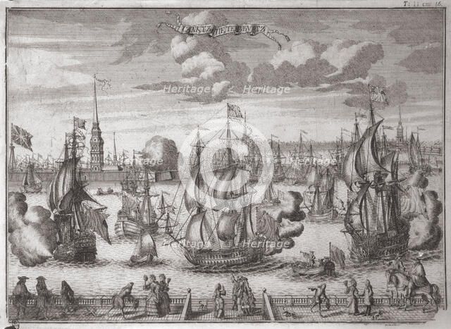 View of Saint Petersburg, 1727. Artist: Zubov, Alexei Fyodorovich (1682-after 1750)